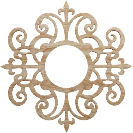 Ekena Millwork Dijon Wood Fretwork Pierced Ceiling Medallion, Red Oak, 18"OD x 5 7/8"ID x 3/8"T CMWP18X18X0375DIRO